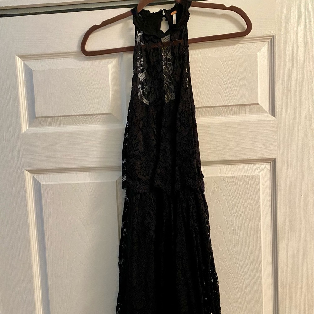 Free People Black Lace Dress
